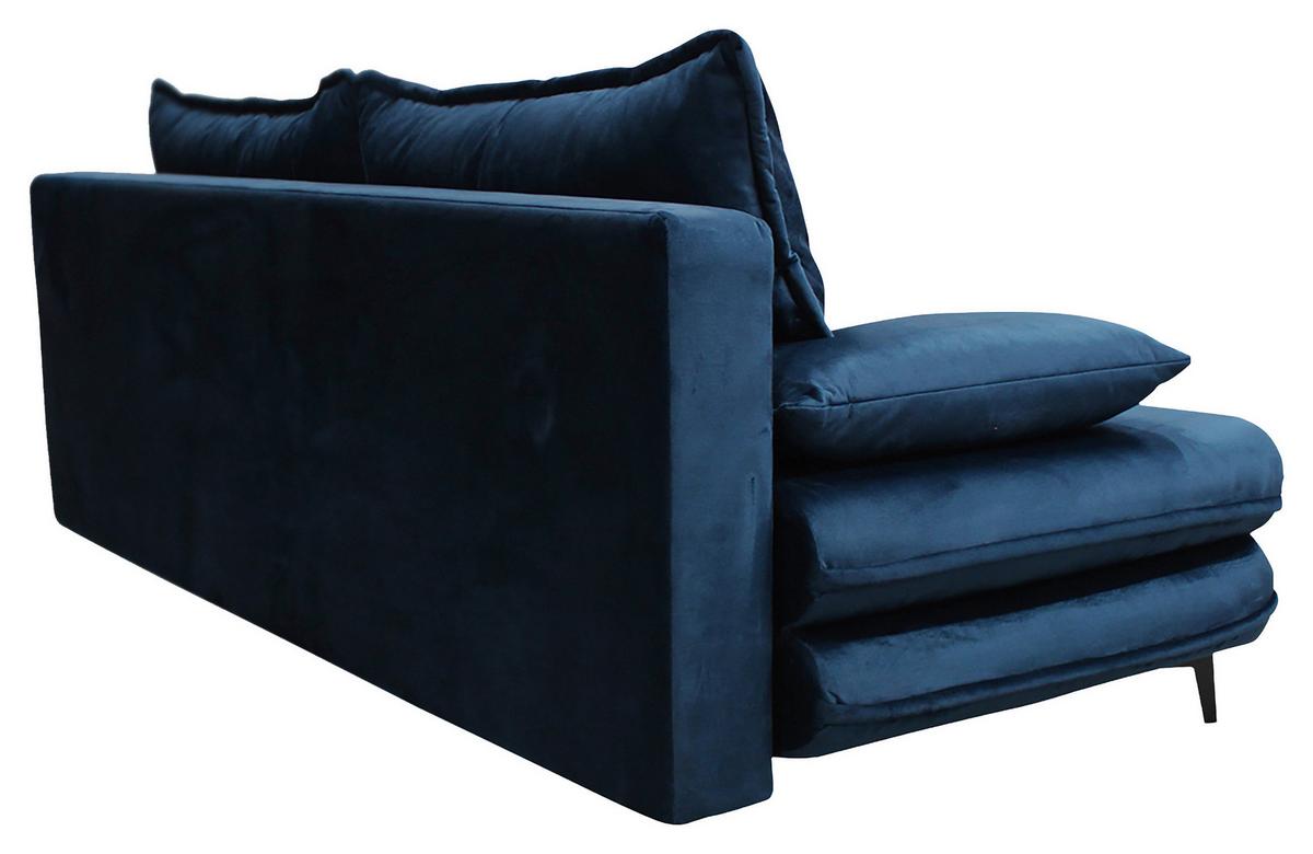 2-sitzer-sofa Mit Schlaffunktion Look B: 217 Cm - Schwarz/Dunkelblau, Design, Textil (217/73/86/106cm) - MID.YOU