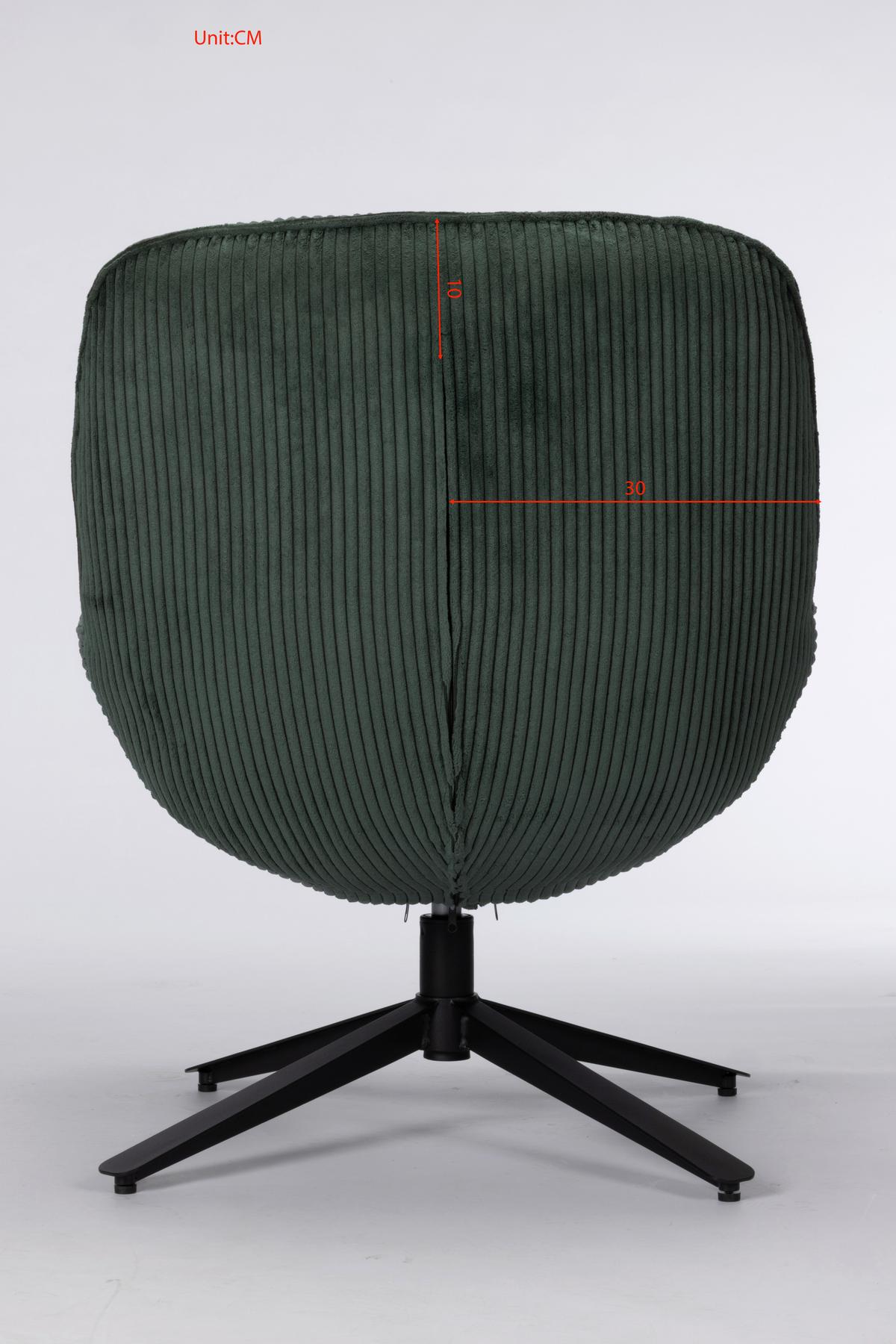 Relaxsessel Maro Grün B: 66 cm - Schwarz/Grün, Basics, Textil/Metall (66/76/75cm) - Livetastic