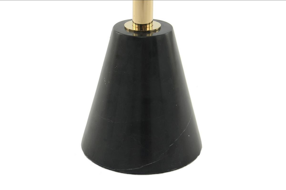 Beistelltisch Oscar Schwarz, Goldfarben B: 46 cm - Goldfarben/Schwarz, Design, Glas/Stein (46/54/46cm) - Kayoom