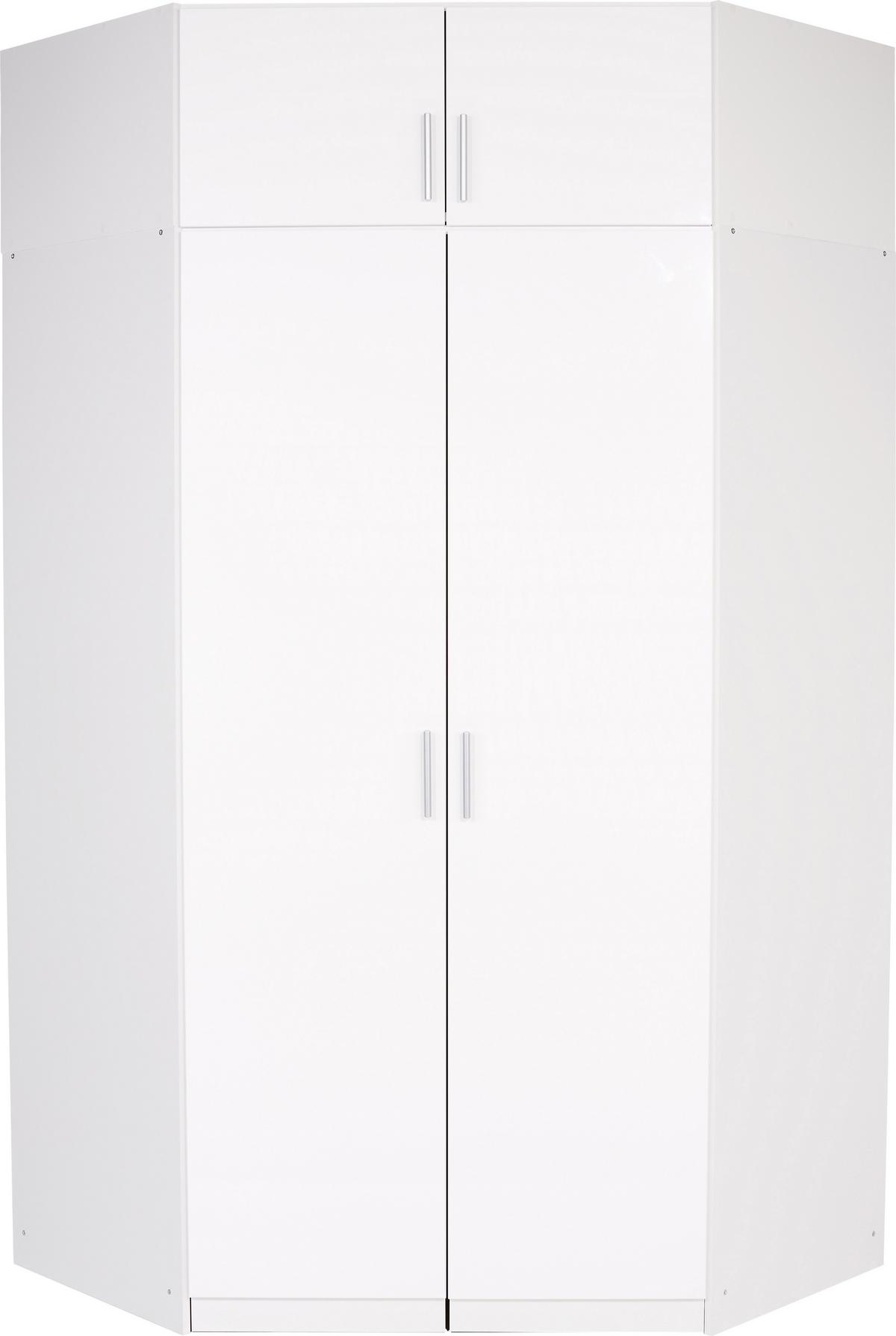 NÁSTAVEC NA SKŘÍŇ CELLE - bílá/barvy hliníku, Moderní, kompozitní dřevo/plast (117/39/117cm)
