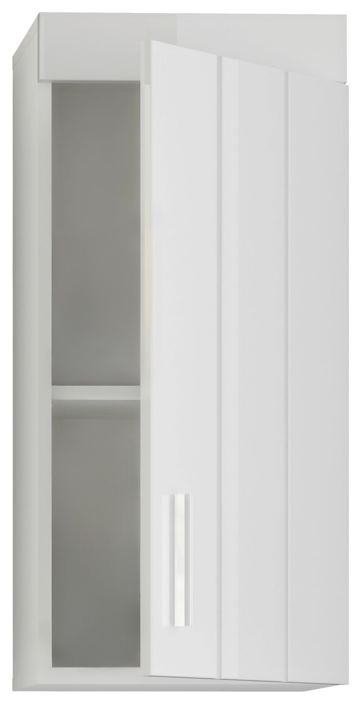 Hängeschrank Snow - Weiß Hochglanz, MODERN, Holzwerkstoff (36/79/24cm) - MID.YOU
