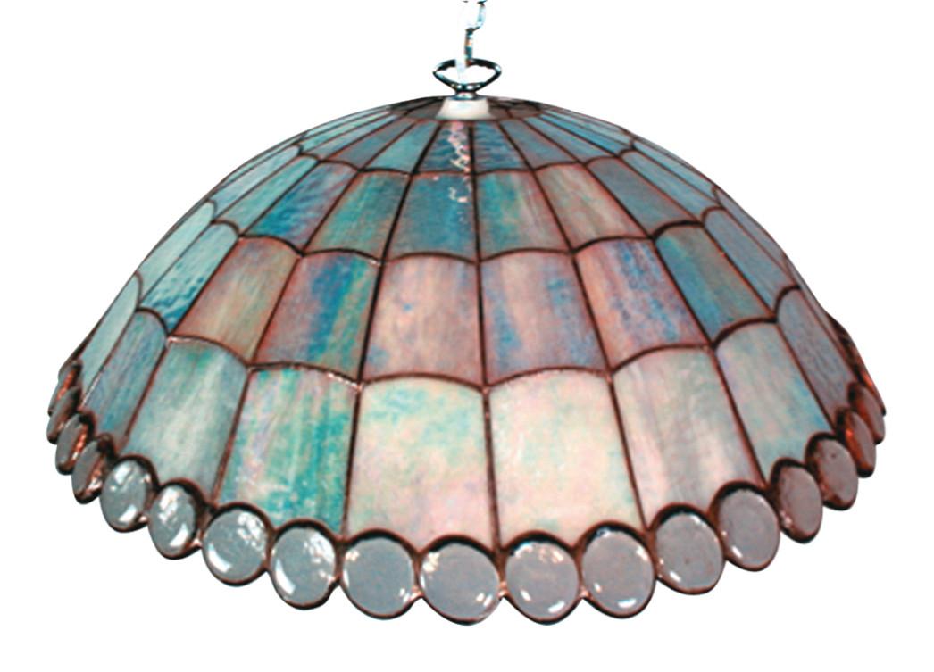 Hängeleuchte Tiffany H: 120 Cm 1-Flammig, Glasschirm - Alufarben, Natur, Glas/Metall (40/120cm) - Näve