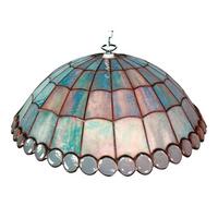Hängeleuchte Tiffany H: 120 Cm 1-Flammig, Glasschirm - Alufarben, Natur, Glas/Metall (40/120cm) - Näve