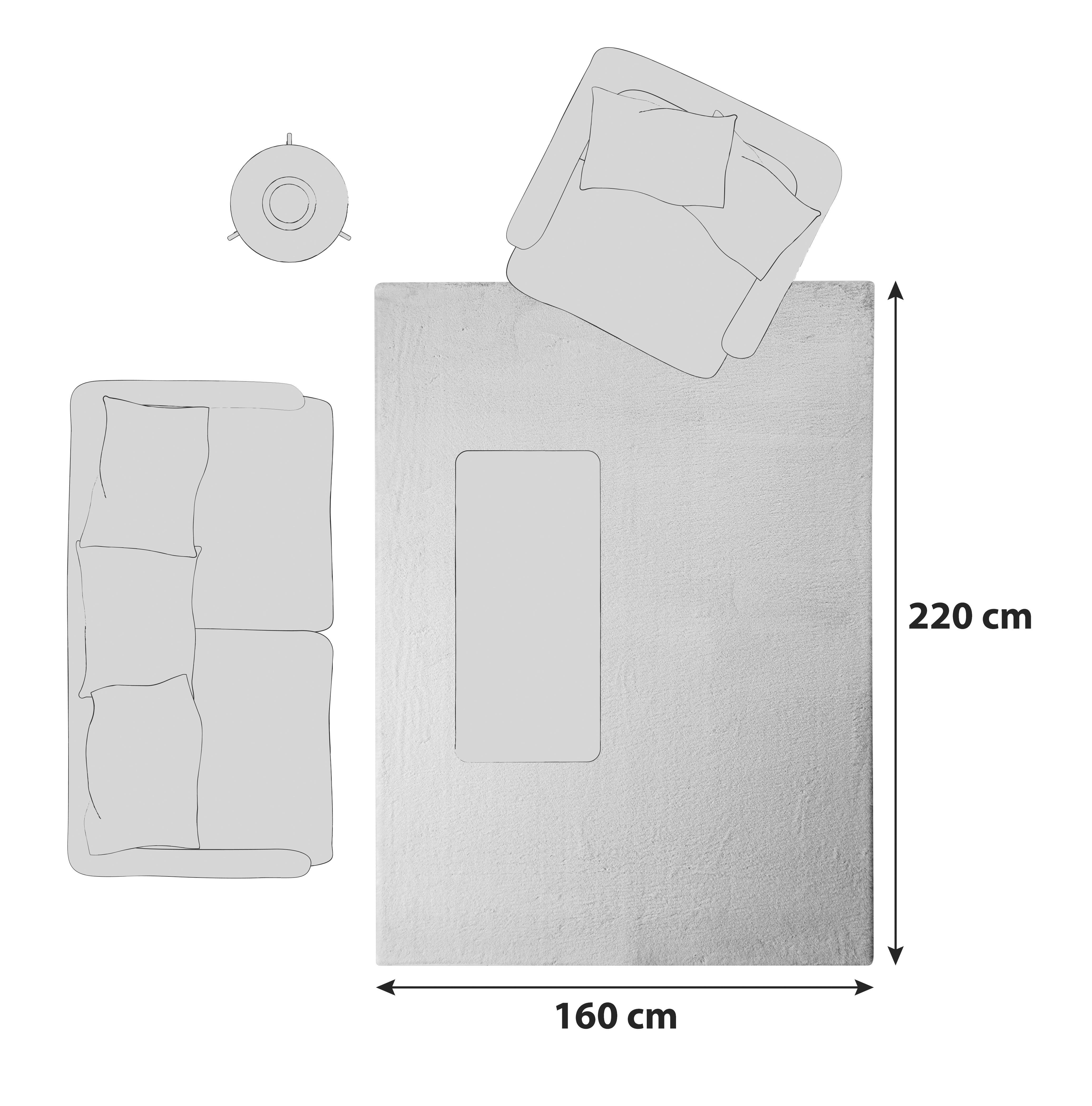 Fellteppich Margarete Beige 160x220 cm - Beige, MODERN, Textil (160/220cm) - Luca Bessoni