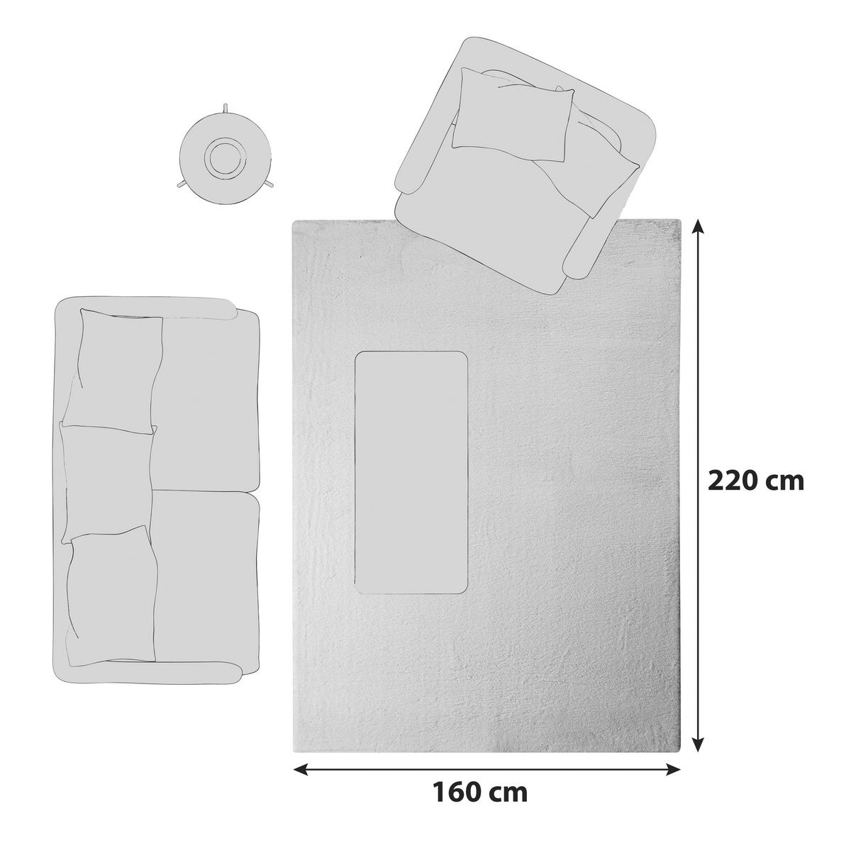 Szőrme Szőnyeg 160/220cm Margarete - bézs, Modern, textil (160/220cm) - Luca Bessoni
