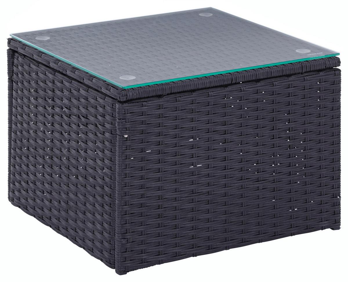 Lounge-garnitúra Sky - fekete/sötétszürke, Modern, műanyag/Üveg (137/198cm) - Ondega