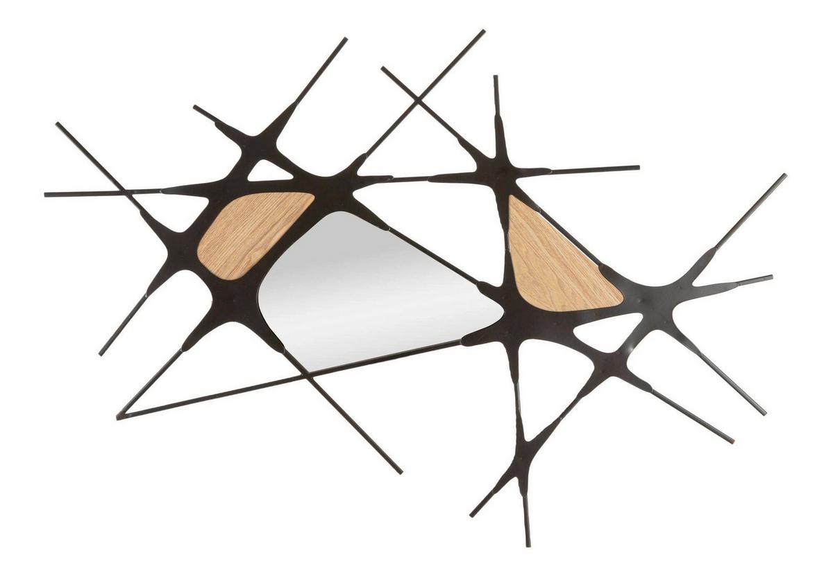 Wanddeko Absy Naturfarben, Schwarz B: 114 Cm - Schwarz/Naturfarben, Basics, Holzwerkstoff/Metall (114/80/2cm)