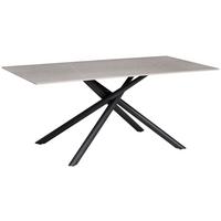 Esstisch Lior Keramik Grau, B: 180 cm - Schwarz/Grau, KONVENTIONELL, Keramik/Metall (180/90/76cm) - MID.YOU