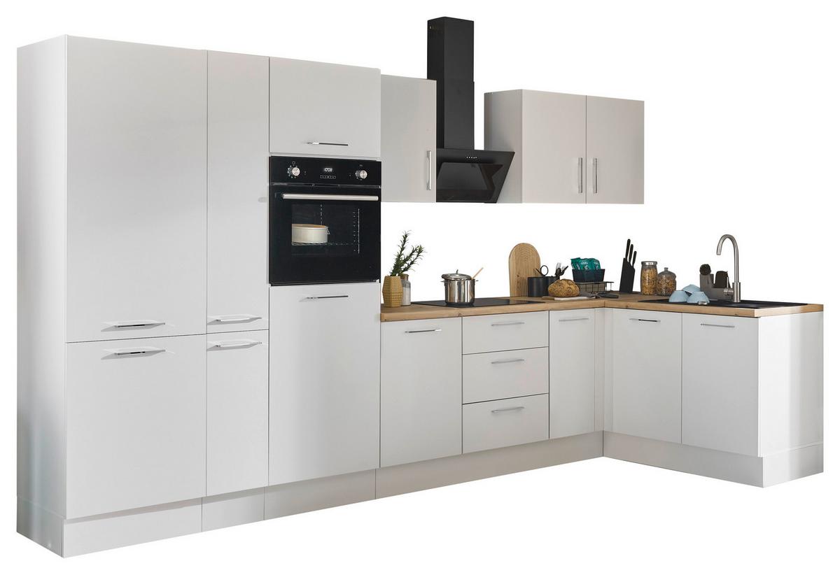 Eckküche Turin Weiß/eiche Dekor 360x165 Cm - Weiß/Eiche Artisan, Basics, Holzwerkstoff (360/165cm) - MID.YOU