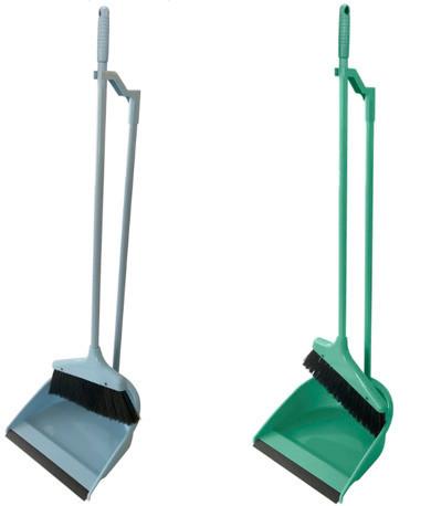 Kehrgarnitur mit Langem Stiel Bailey Kunststoff/Stahl - Blau/Schwarz, Basics, Kunststoff/Metall (24/23,5/75cm) - Homezone