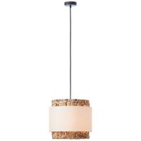 Hängeleuchte 99826/09 Waterlilly - Beige/Naturfarben, Natur, Naturmaterialien/Textil (35/140cm) - Brilliant