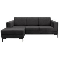 Ecksofa Looks Vii - Anthrazit/Schwarz, Design, Textil (214/146cm) - LOOKS by W.Joop