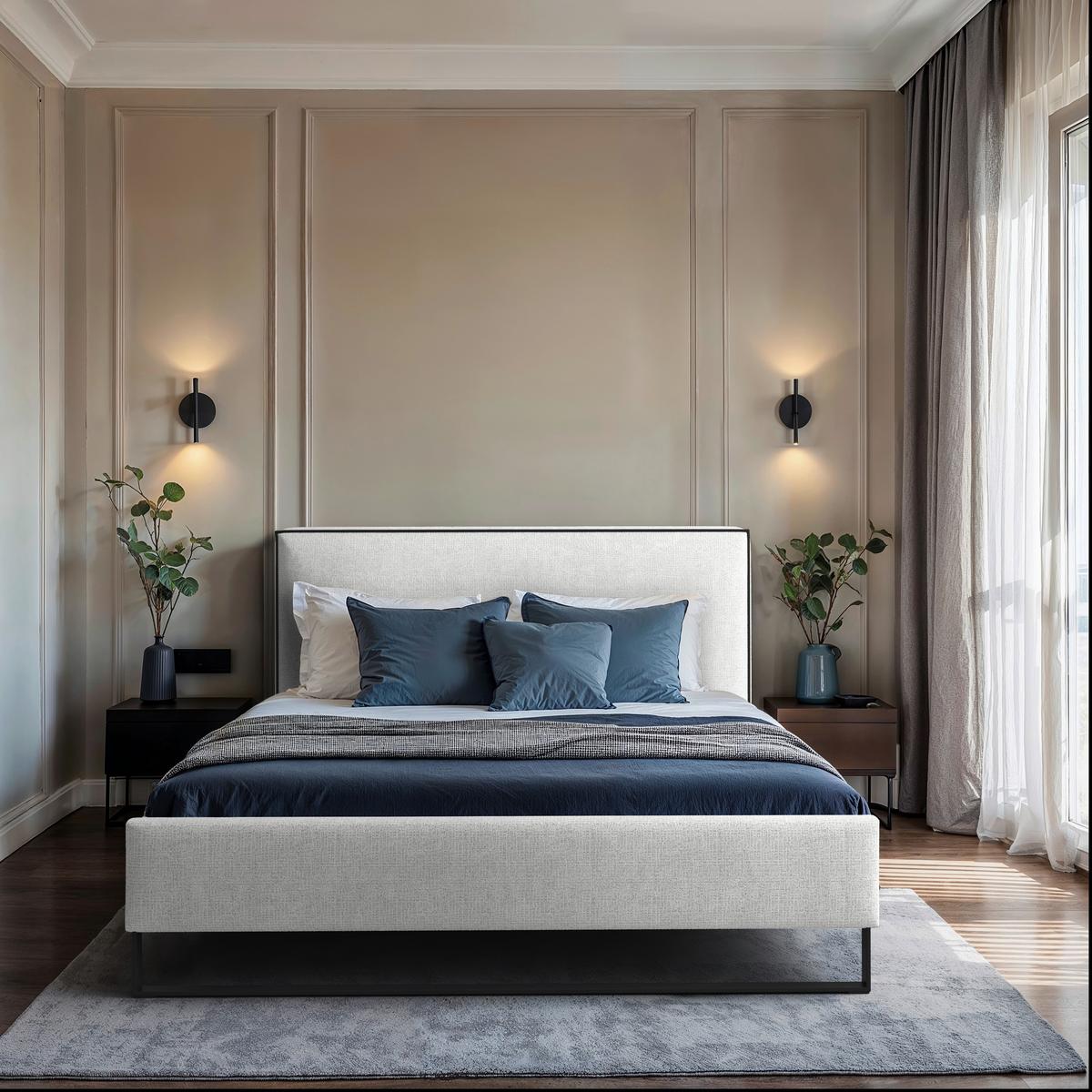 Polsterbett Winter Naturfarben Lf: 180x200 Cm - Schwarz/Naturfarben, MODERN, Holz/Holzwerkstoff (180/200cm) - MID.YOU