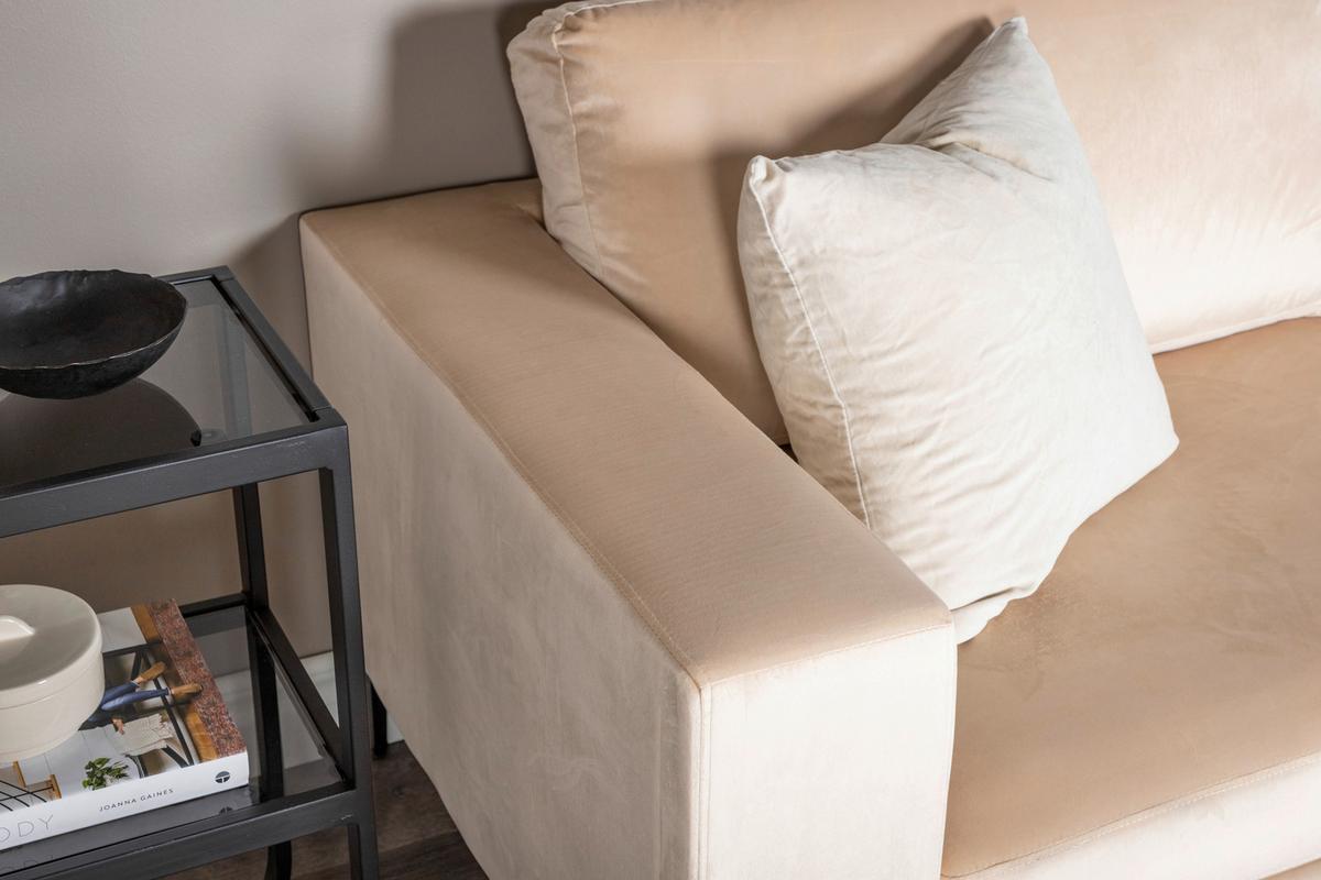 2-sitzer-sofa Bolero - Beige/Schwarz, Design, Kunststoff/Textil (215/84/88cm) - Livetastic