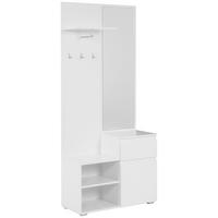 Garderobe Image Weiß B: 85 cm - Weiß, LIFESTYLE, Holzwerkstoff (85/195/37cm) - MID.YOU