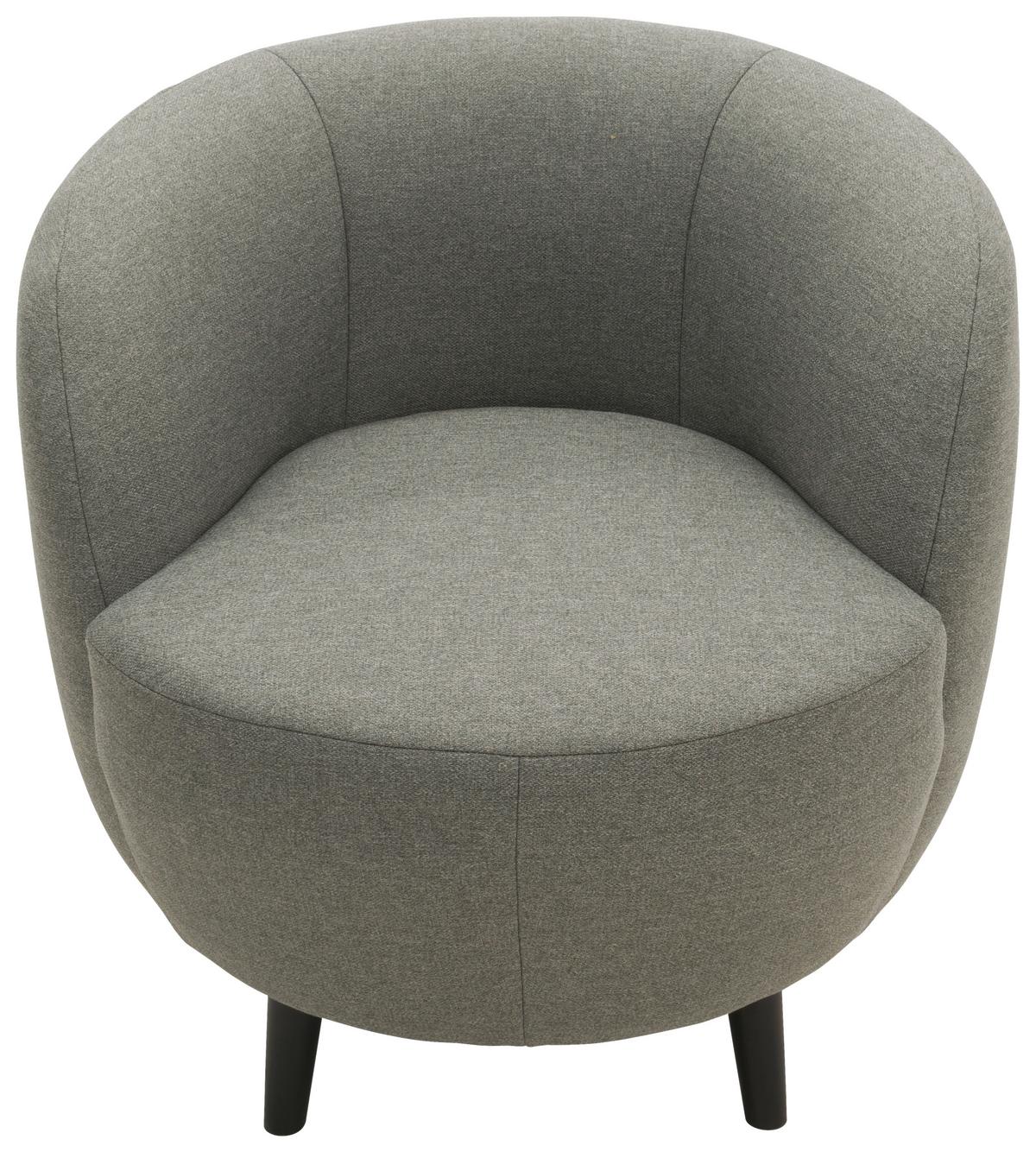 Sessel Looks Xiv - Graubraun/Schwarz, Design, Textil (72/72/76cm) - LOOKS by W.Joop