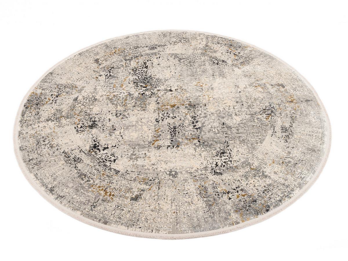 Webteppich Avignon Multicolor Rund Ø 160 cm - Dunkelgrau/Hellgrau, Design, Textil (160cm) - Dieter Knoll