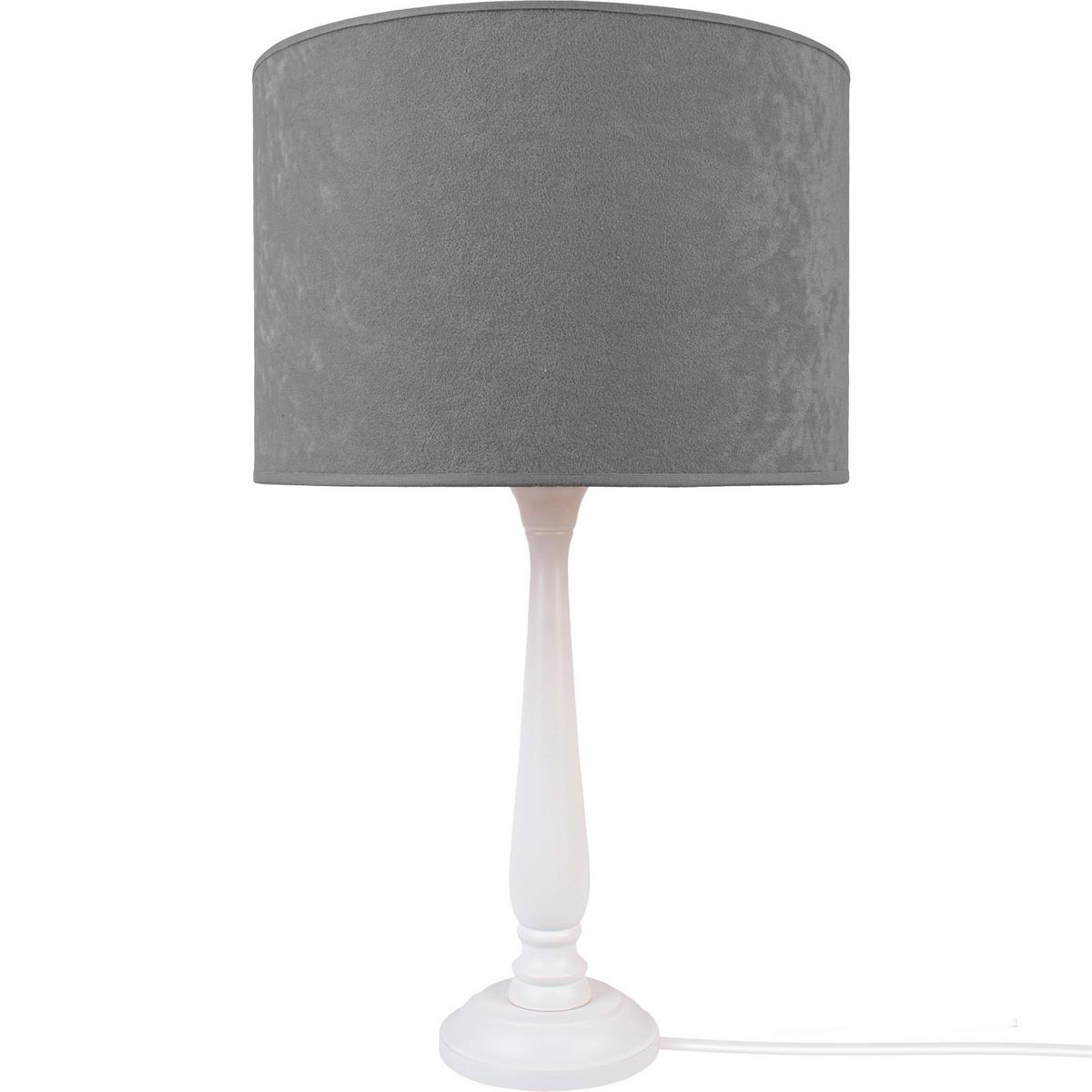 Tischleuchte 4104212 Berta - Grau - Weiß/Grau, Basics, Holz (30/51cm)