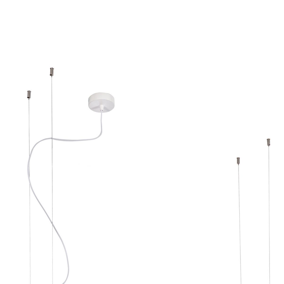 Hängeleuchte Jeffer Weiß Hg L: 100 cm - Weiß Hochglanz, Basics, Metall (100/20/160cm)