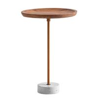 Beistelltisch Goldfarben, Eiche L: 40 Cm - Eichefarben/Goldfarben, Design, Holz/Stein (40/40/55cm) - Livetastic