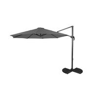 Ampelschirm Deluxe-Ampelschirm - Anthrazit/Schwarz, Basics, Textil/Metall (300/250/356cm) - Gardenson