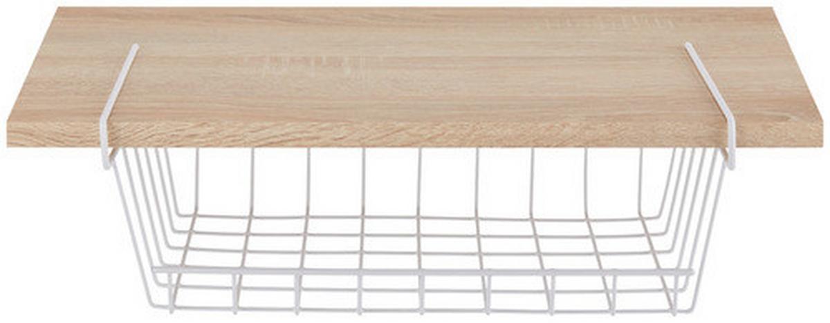 Regaleinhängekorb Caruso Metall Weiß 40x14x27 cm - Weiß, Basics, Metall (40/14/27cm)