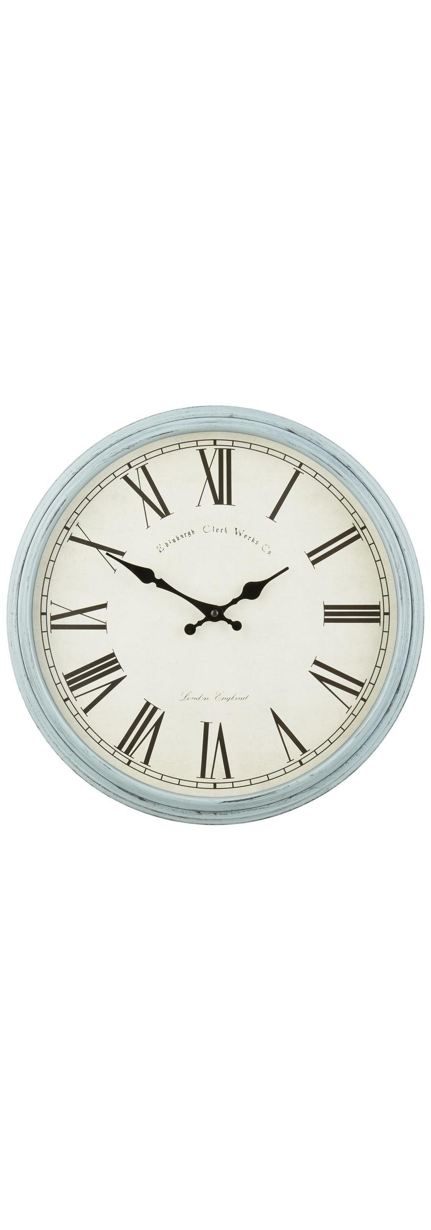 Grosse Vintage Wanduhr In Pastellgrun