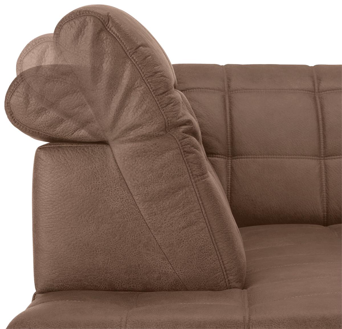 Rohová sedačka PANAMA, ľavá, terakota - čierna/terakota, Konventionell, kov/textil (216/304cm) - Premium Living