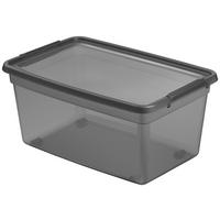 ÚLOŽNÝ BOX BLACKY - CA. 60L - priehľadné/čierna, Modern, plast (58/39/37,5cm) - Mömax