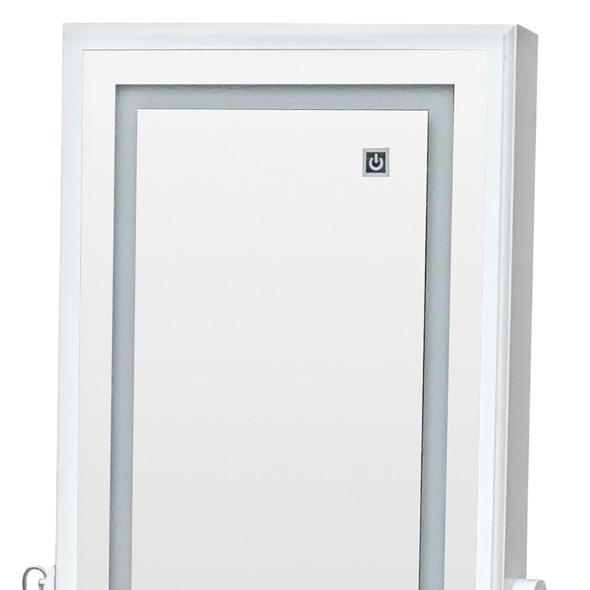 Ékszeres Szekrény Miri - fehér, Modern, faalapú anyag/Üveg (41/148/37cm)