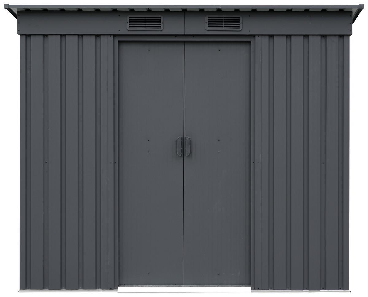 Gerätehaus ohne Boden 217x174x110 cm - Anthrazit, Basics, Metall (217/174/110cm)