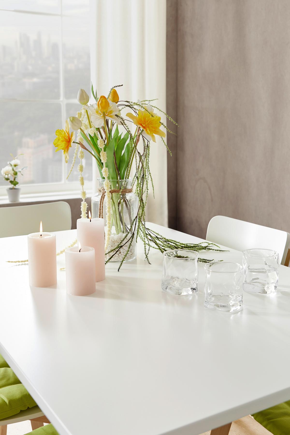 Kunstblume Osterglöckchen Gelb L: 40 Cm, Iris - Gelb/Grün, KONVENTIONELL, Kunststoff (40cm)