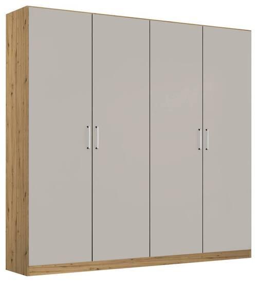 Drehtürenschrank 181 cm Berlin Hellgrau/Eiche Dekor - Hellgrau/Eiche Artisan, MODERN, Holzwerkstoff (181/210/54cm) - Rauch Möbel