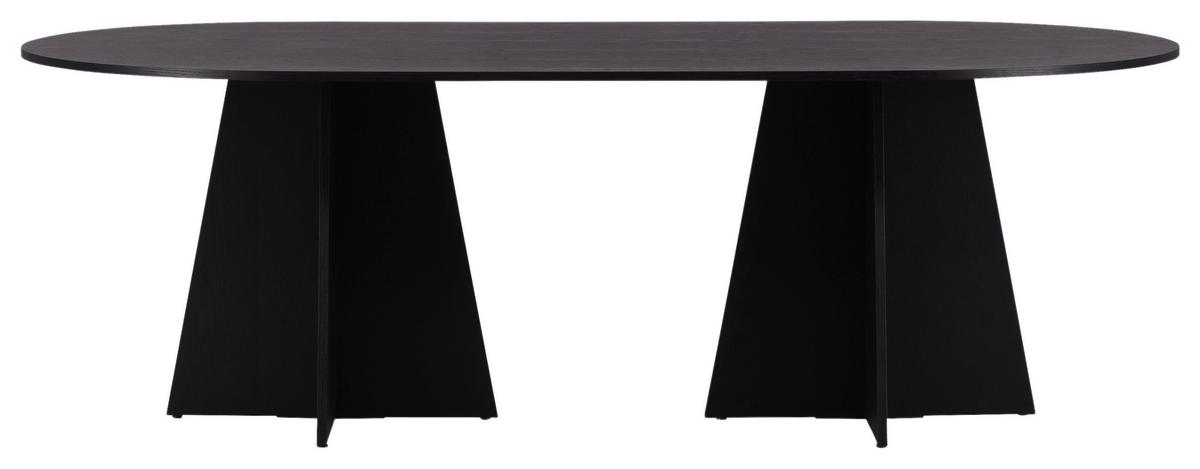 Esstisch Bootcut - Schwarz, Design, Holz (230/115/75cm) - Livetastic