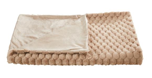 Felldecke Levi - Taupe, MODERN, Textil (150/200cm) - Luca Bessoni