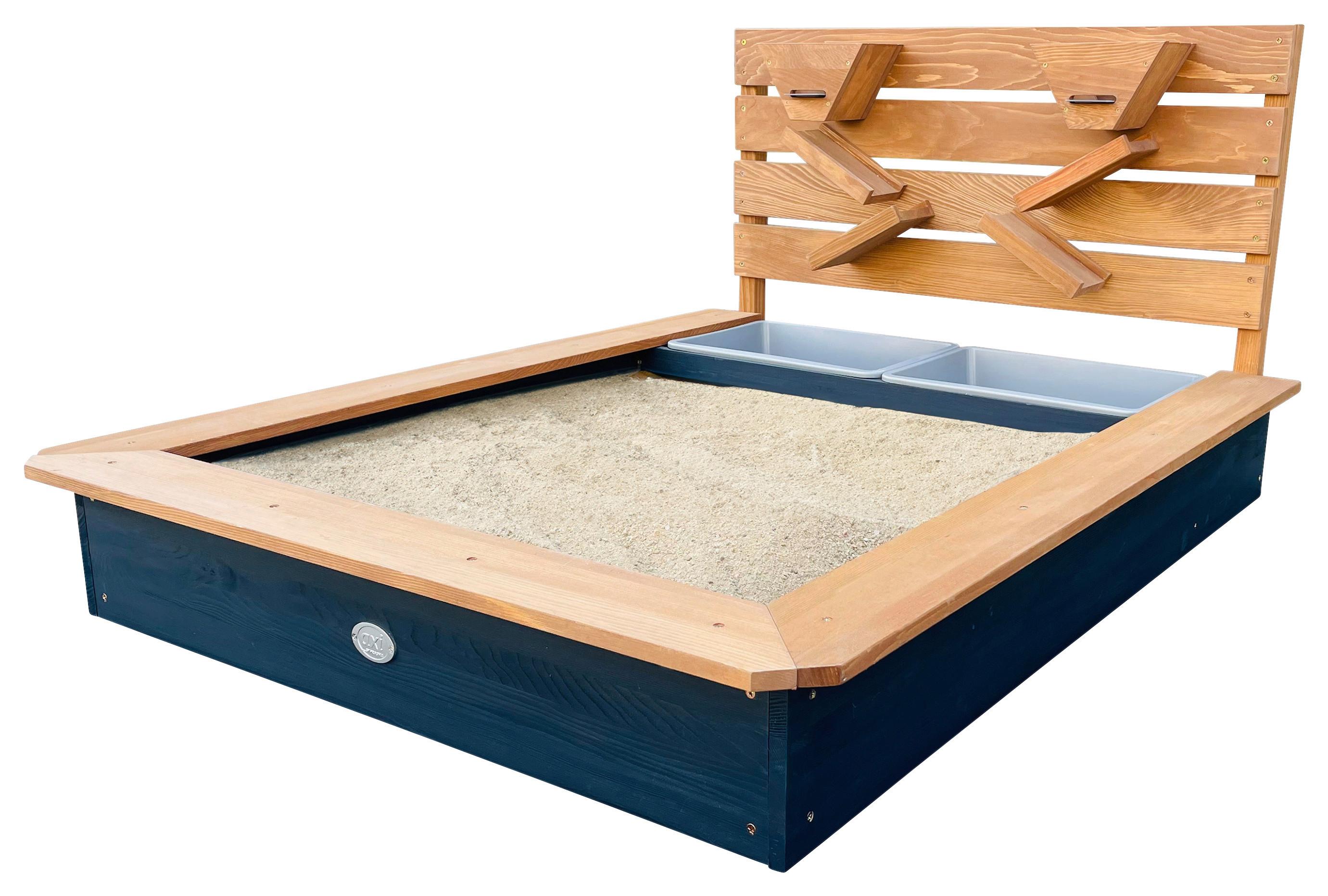 Sandkasten A031.044.00 - Anthrazit/Braun, KONVENTIONELL, Holz (114.5/58.5/91.5cm) - Ambia Garden