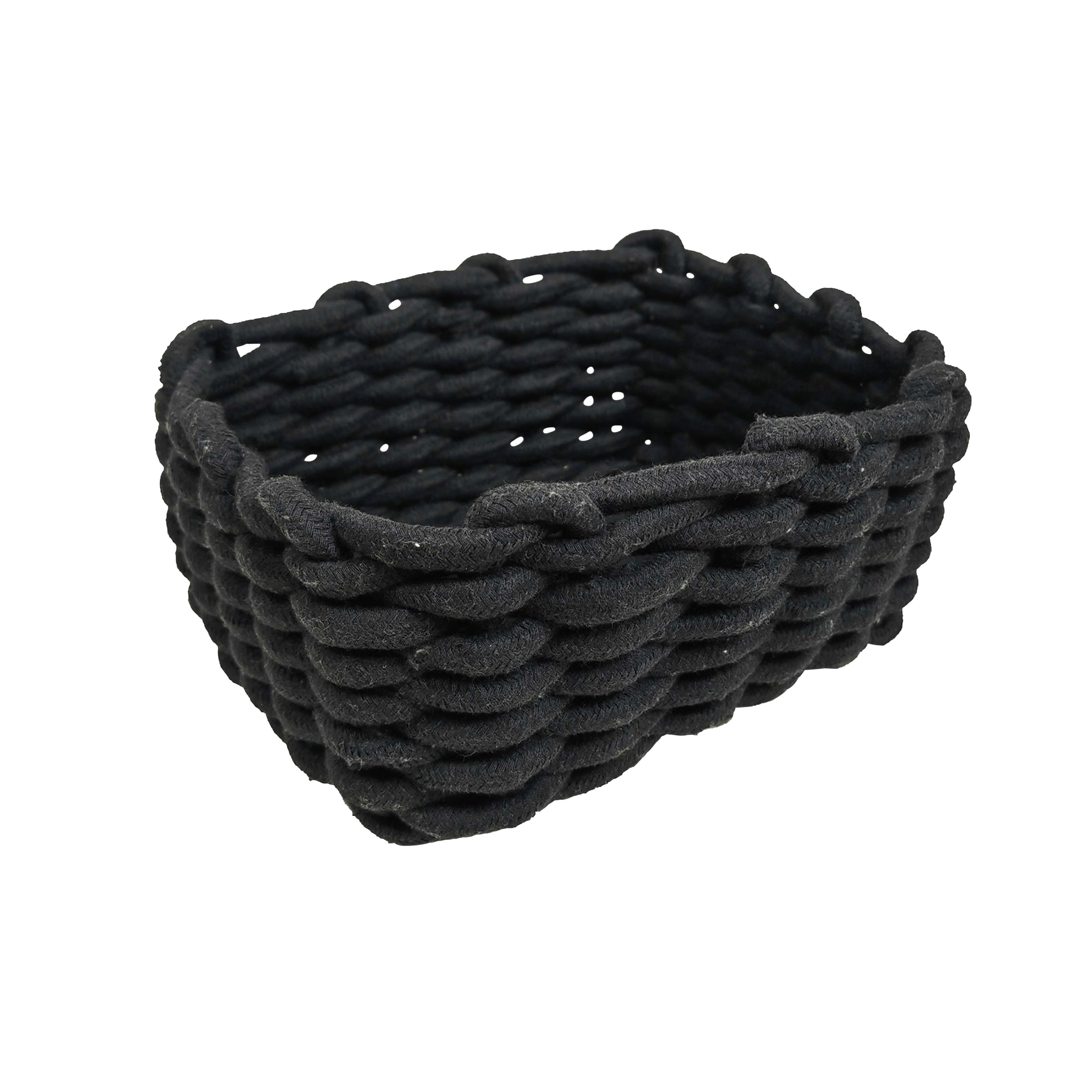 KOŠ LARRY - černá, Konvenční, textil/plast (25/13/19cm) - Mömax