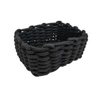 KOŠ LARRY - černá, Konvenční, textil/plast (25/13/19cm) - Mömax