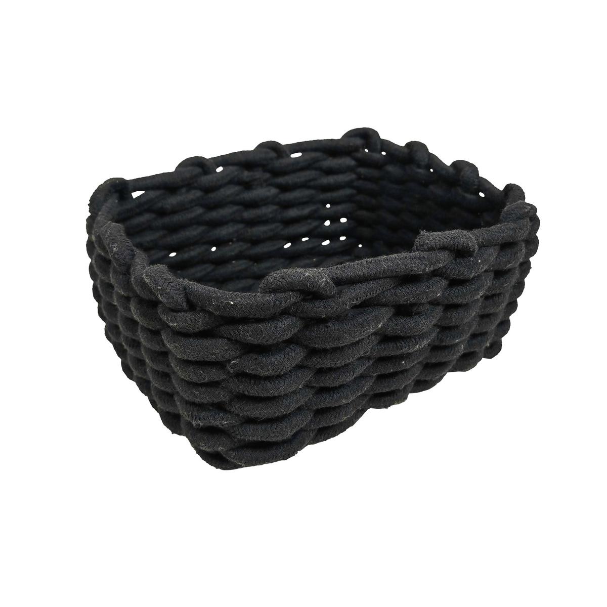 KOŠ LARRY - černá, Konvenční, textil/plast (25/13/19cm) - Mömax