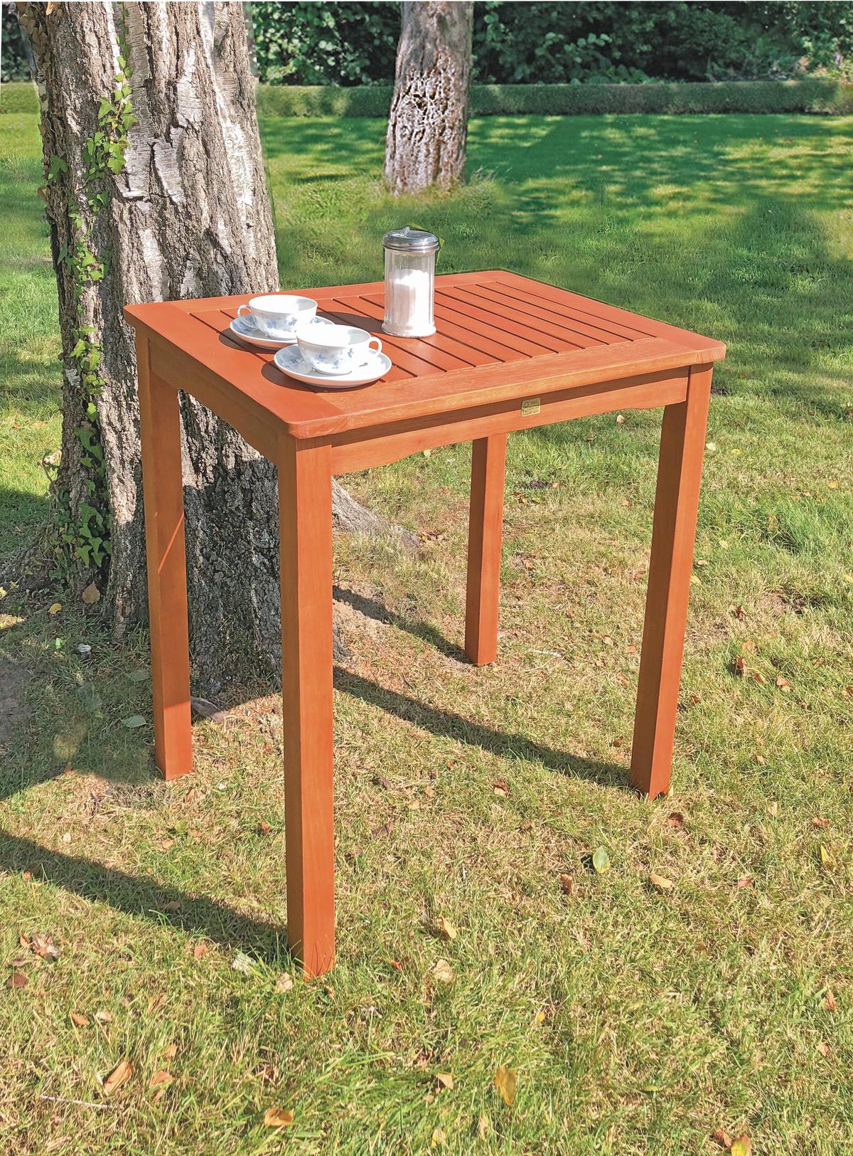 Gartengarnitur 3--teilig aus Eukalyptusholz - Eukalyptusholzfarben, Basics, Holz - Gardenson