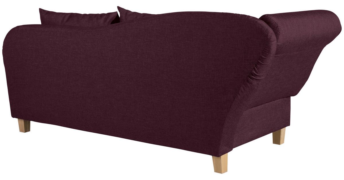 Recamiere Selma Dunkelrot Li. Mit Bettkasten+schlaffunktion - Buchefarben/Dunkelrot, Design, Textil (190/88/82cm) - Max Winzer