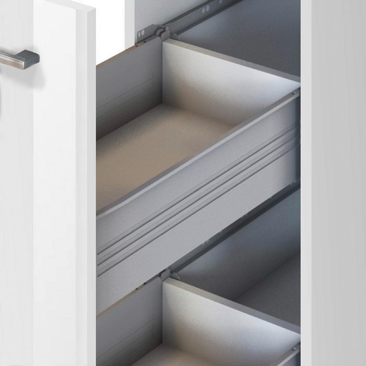 Apothekerschrank Mailand Weiß B: 30 cm - Weiß Hochglanz/Weiß, MODERN, Holzwerkstoff (30/200/60cm) - Held