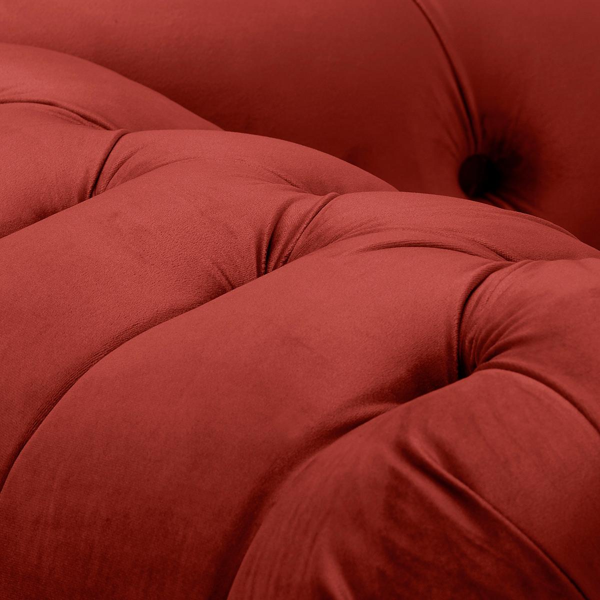 Récamiere Pako Bordeaux B: 185cm - Bordeaux/Braun, Design, Textil (185/93/75cm) - Livetastic