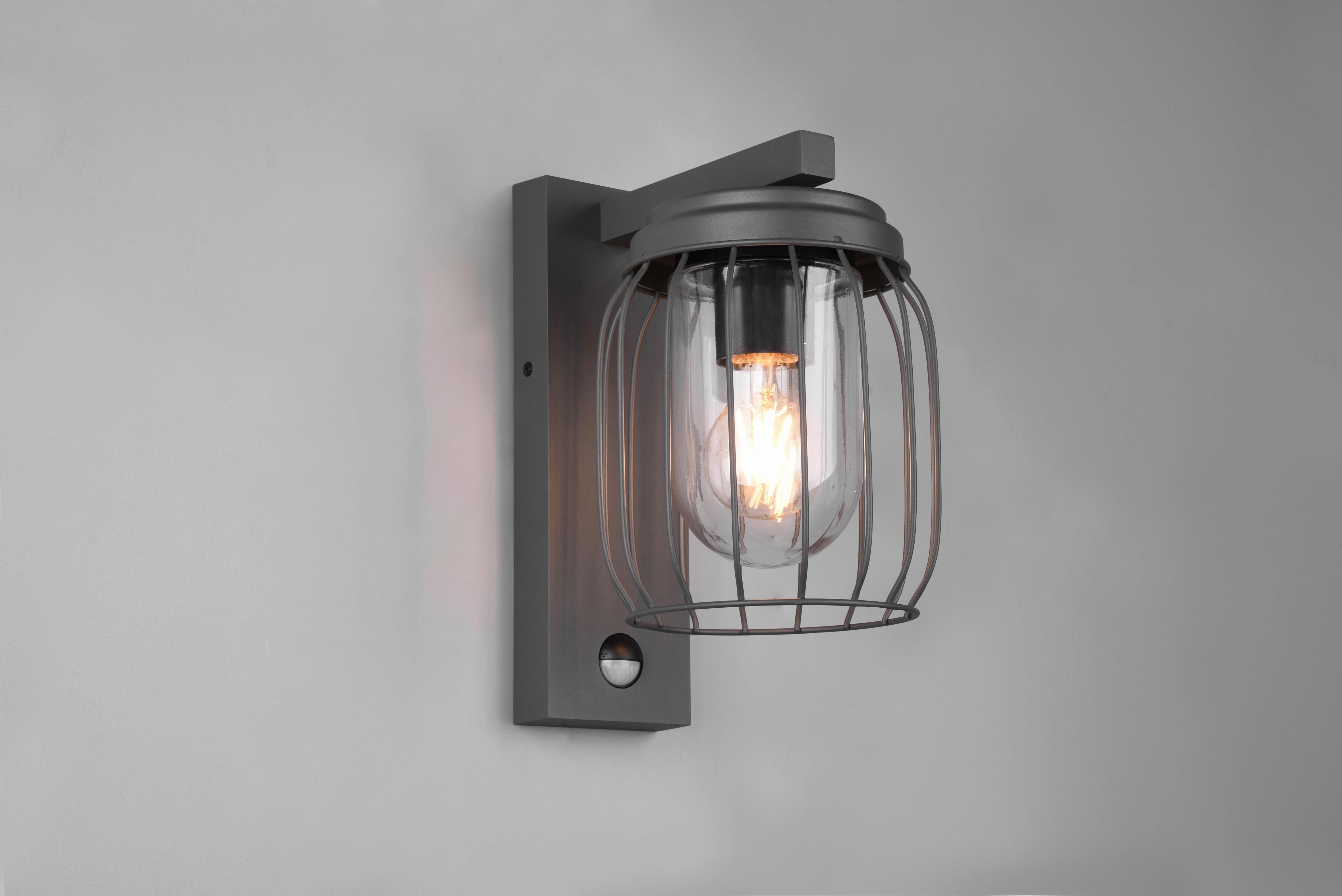 Außenwandleuchte 40 Watt Aluminium, Wandmontage - Anthrazit, Basics, Metall (28/16,5/23,5cm) - Trio Leuchten