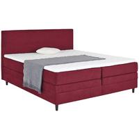 Boxspringbett mit Topper & Bettkasten 160x200 Kleopatra - Rot, KONVENTIONELL, Holz/Holzwerkstoff (160/200cm) - Ondega