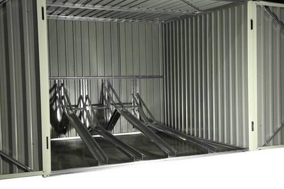 Fahrradgarage Fahrradgarage Und Aufbew. Box - Anthrazit, Basics, Metall (203/158/200cm)