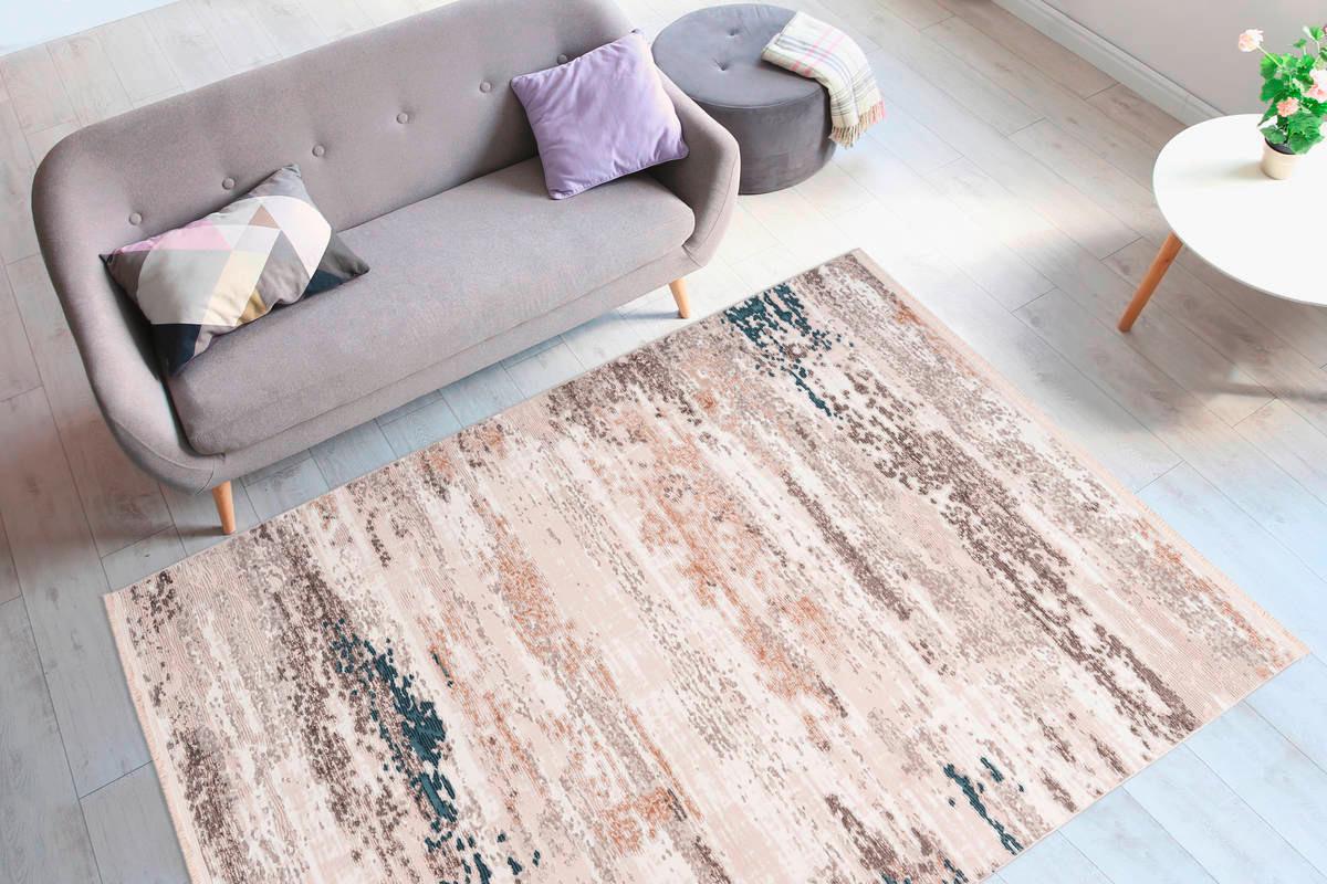 Webteppich Blau/Grau Akropolis 200x300 cm - Blau/Grau, Design, Textil (200/300cm) - Kayoom