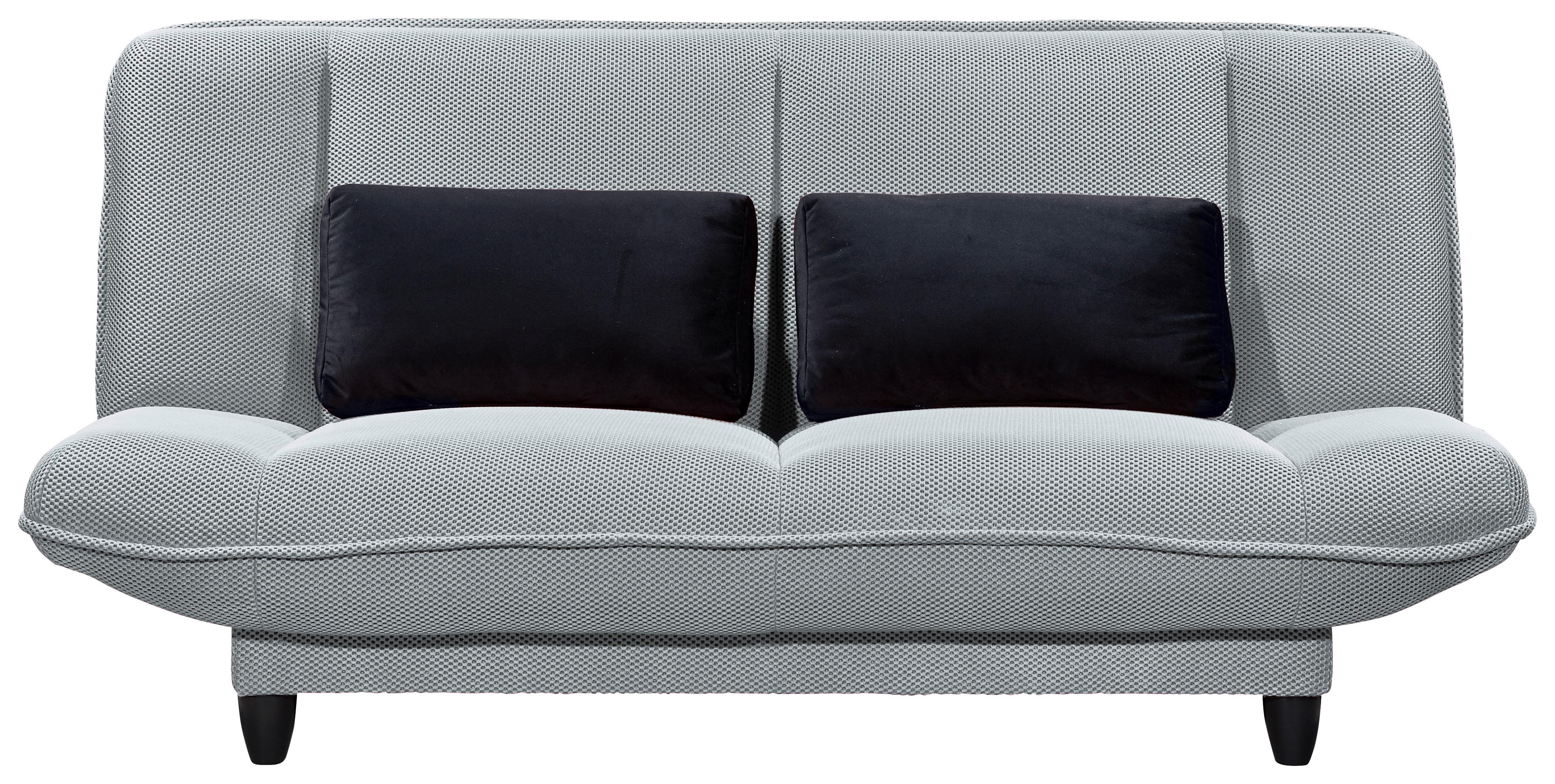 Schlafsofa Amalia Silberfarben B: 200 cm - Silberfarben/Schwarz, KONVENTIONELL, Textil (200/88/90cm) - MID.YOU
