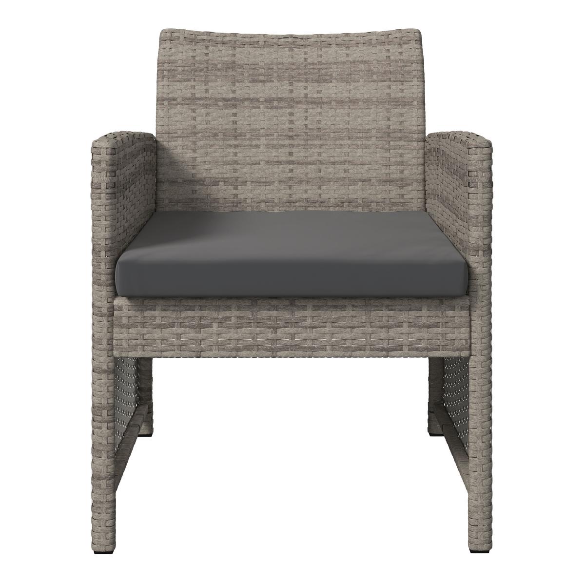 SÚPRAVA ZÁHRADNÉHO NÁBYTKU MICHELLE 2 - číra/svetlosivá, Basics, kov/textil