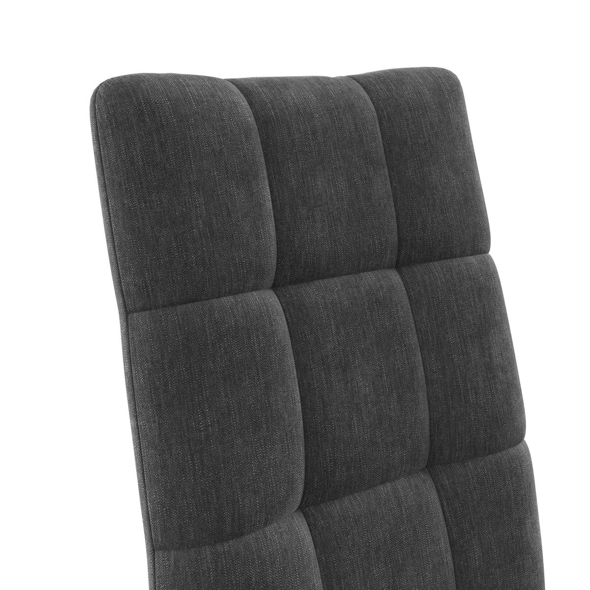 Esszimmerstuhl Laslo Dunkelgrau - Dunkelgrau/Schwarz, MODERN, Textil/Metall (43/92/56cm) - MID.YOU